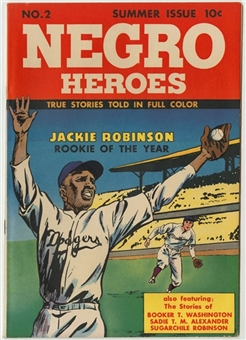 "Negro Heroes" Comic Book With Jackie Robinson On The Cover - No. 2 Summer Issue